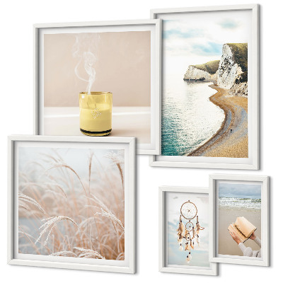 Ensemble de 5 tableaux Thèmes de livres relaxants