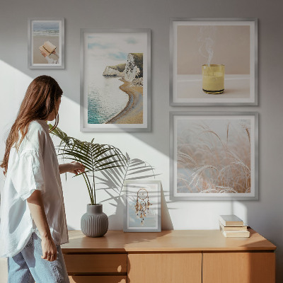 Ensemble de 5 tableaux Thèmes de livres relaxants