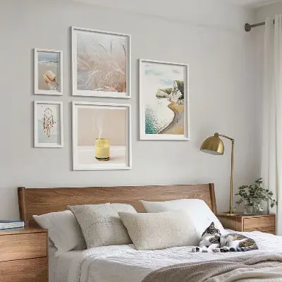 Ensemble de 5 tableaux motifs de livres relaxants