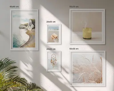 Ensemble de 5 tableaux motifs de livres relaxants