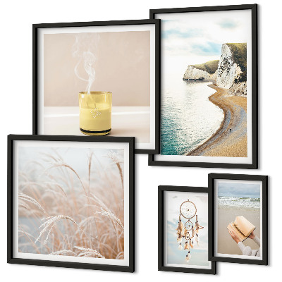 Ensemble de 5 tableaux Thèmes de livres relaxants
