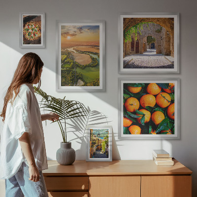 Lot de tableaux encadrés Paysages naturels aux saveurs italiennes