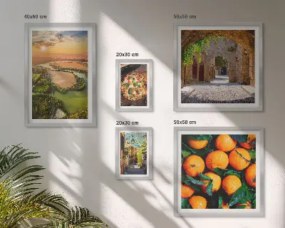 Lot de tableaux encadrés paysages naturels aux inspirations italiennes
