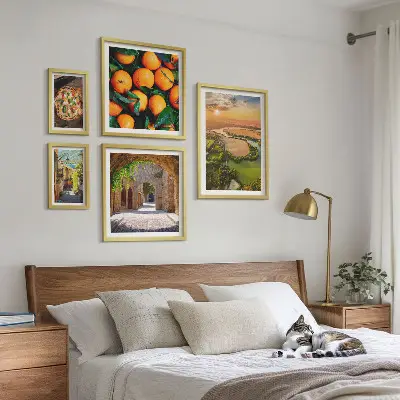 Lot de tableaux encadrés paysages naturels aux inspirations italiennes