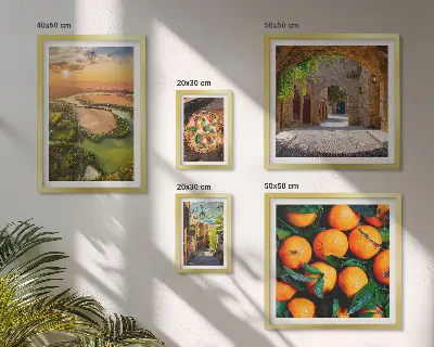 Lot de tableaux encadrés paysages naturels aux inspirations italiennes