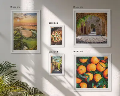 Lot de tableaux encadrés paysages naturels aux inspirations italiennes
