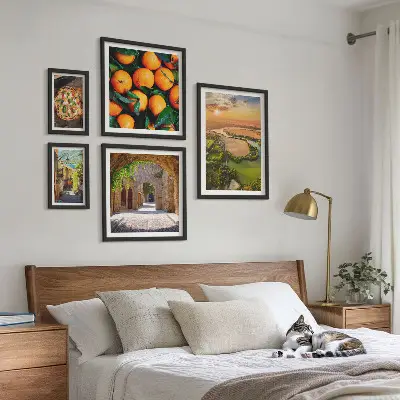 Lot de tableaux encadrés paysages naturels aux inspirations italiennes