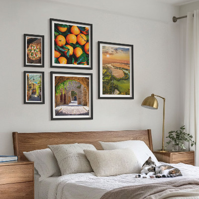 Lot de tableaux encadrés Paysages naturels aux saveurs italiennes