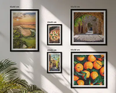 Lot de tableaux encadrés paysages naturels aux inspirations italiennes