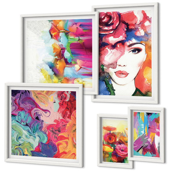 Tableau de décoration murale Portraits abstraits colorés