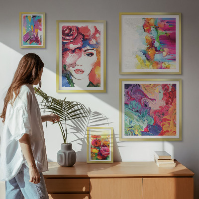 Tableau de décoration murale Portraits abstraits colorés