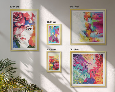 Tableau de décoration murale Portraits abstraits colorés