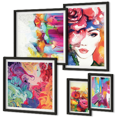 Tableau de décoration murale Portraits abstraits colorés