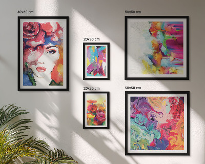 Tableau de décoration murale Portraits abstraits colorés