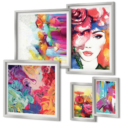 Tableau de décoration murale Portraits abstraits colorés