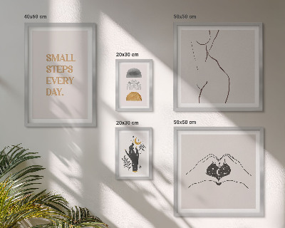 Ensemble de 5 tableaux Motivation, pensée positive, minimalisme