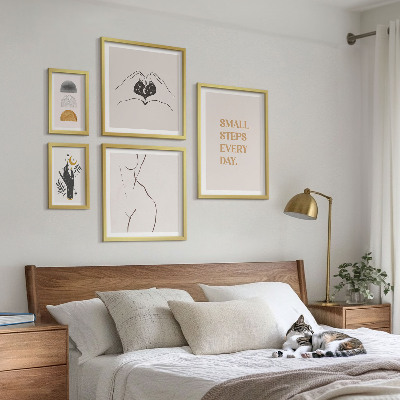 Ensemble de 5 tableaux Motivation, pensée positive, minimalisme