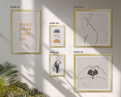 Ensemble de 5 tableaux Motivation, pensée positive, minimalisme