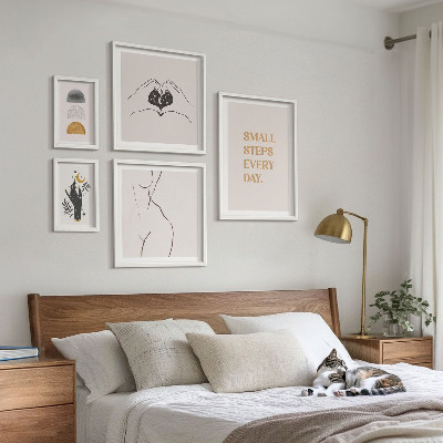 Ensemble de 5 tableaux Motivation, pensée positive, minimalisme