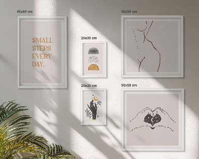 Ensemble de 5 tableaux Motivation, pensée positive, minimalisme