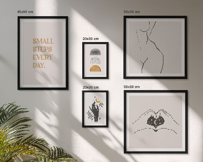 Ensemble de 5 tableaux Motivation, pensée positive, minimalisme
