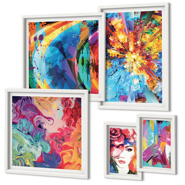 Tableau de décoration murale Compositions abstraites colorées