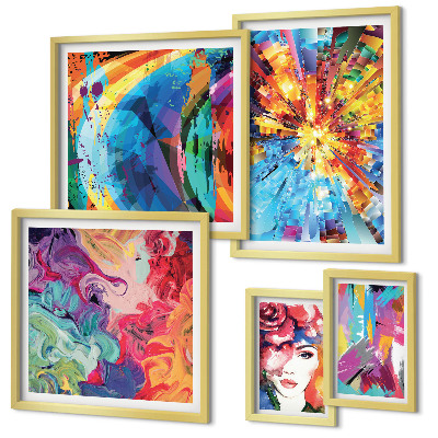 Tableau de décoration murale Compositions abstraites colorées