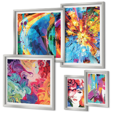 Tableau de décoration murale Compositions abstraites colorées