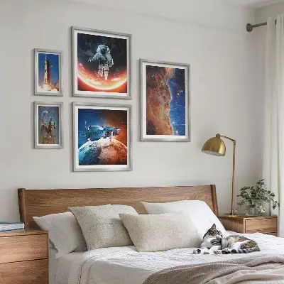 Tableaux encadrés Voyages spatiaux dans la galaxie lot de tableaux
