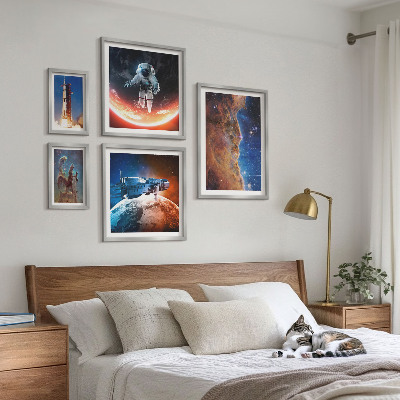 Lot de tableaux encadrés Voyages spatiaux dans la galaxie