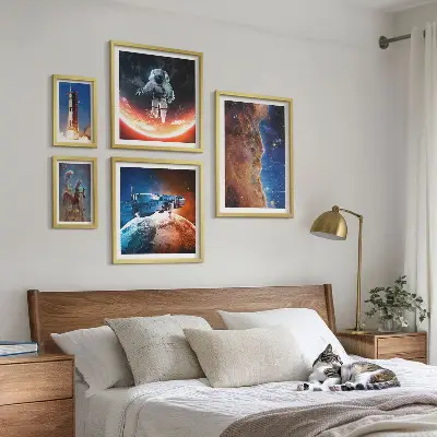 Tableaux encadrés Voyages spatiaux dans la galaxie lot de tableaux