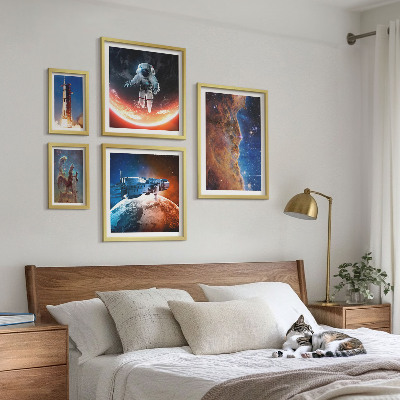 Lot de tableaux encadrés Voyages spatiaux dans la galaxie