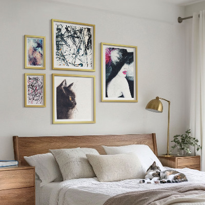 Ensemble de 5 tableaux Portraits abstraits stylés