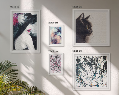 Ensemble de 5 tableaux Portraits abstraits stylés