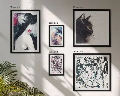 Portraits abstraits stylés ensemble de 5 tableaux