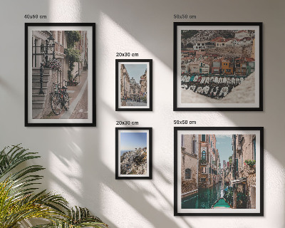 Lot de tableaux encadrés Charmantes rues européennes