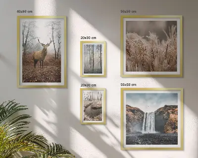 Paysages fauniques ensemble de 5 tableaux