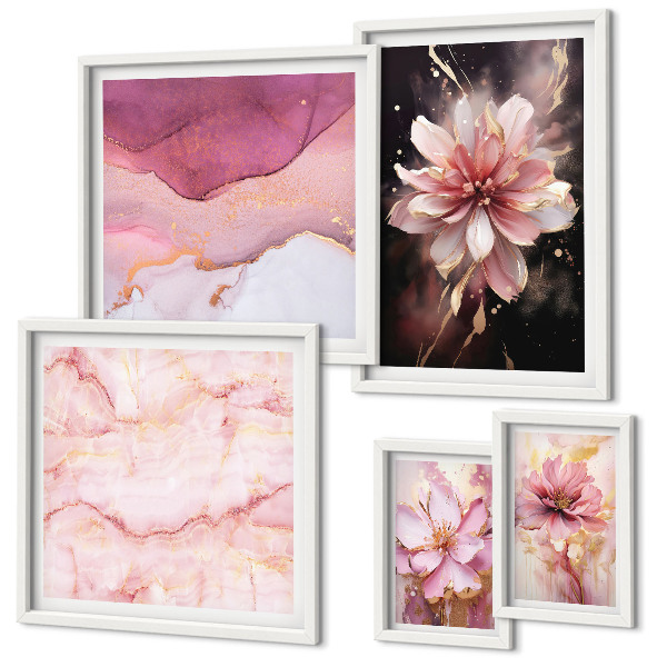 Tableau de décoration murale Compositions florales roses