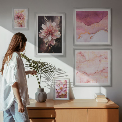 Tableau de décoration murale Compositions florales roses