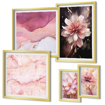 Tableau de décoration murale Compositions florales roses