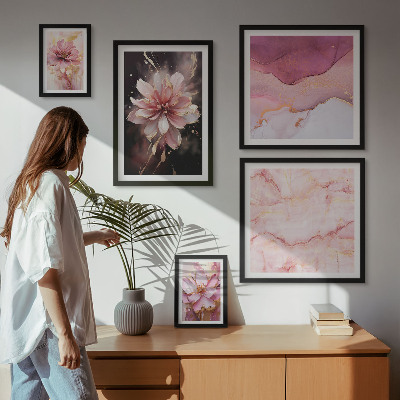 Tableau de décoration murale Compositions florales roses