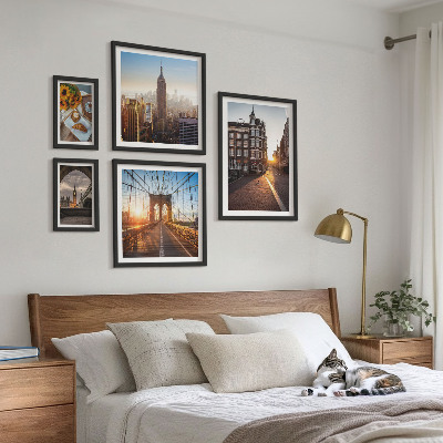 Ensemble de 5 tableaux Architecture urbaine charmante
