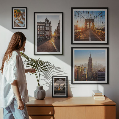 Ensemble de 5 tableaux Architecture urbaine charmante