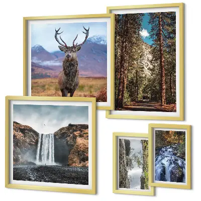 Tableau de décoration murale paysages de cascades dans la nature