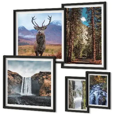 Tableau de décoration murale paysages de cascades dans la nature
