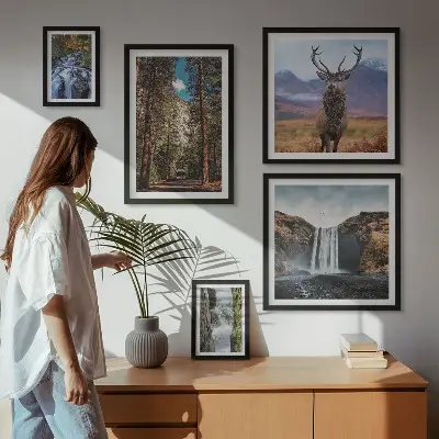 Tableau de décoration murale paysages de cascades dans la nature