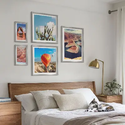 Tableau de décoration murale motifs de paysages de montagne et d'eaux