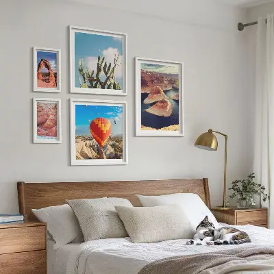 Tableau de décoration murale motifs de paysages de montagne et d'eaux