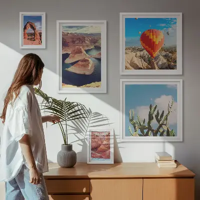 Tableau de décoration murale motifs de paysages de montagne et d'eaux