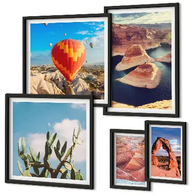 Tableau de décoration murale motifs de paysages de montagne et d'eaux